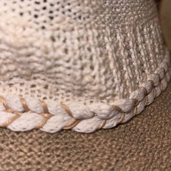 NWT INC International Concepts cream beige hat braid detail - Picture 6 of 7